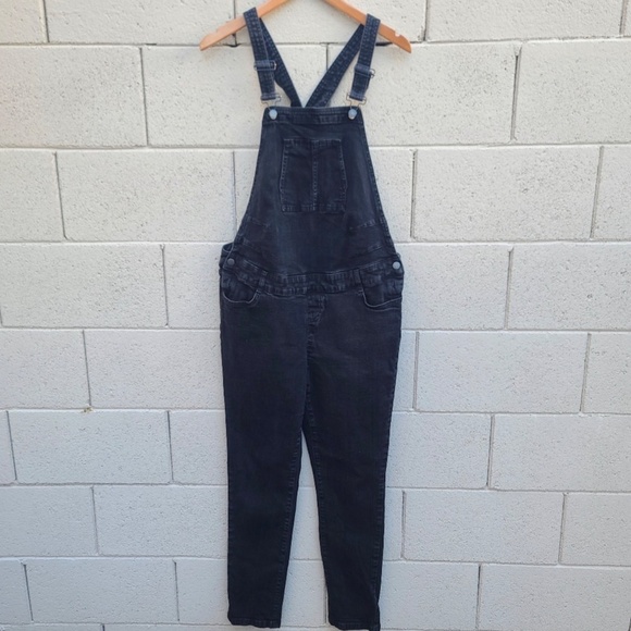 Seraphine Maternity Overalls Black Denim size 10 - Picture 2 of 10
